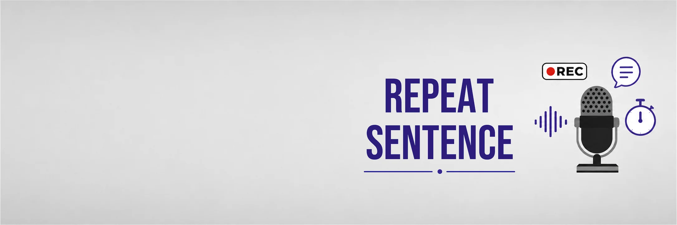 PTE Core Repeat Sentence speaking task with headphones and microphone